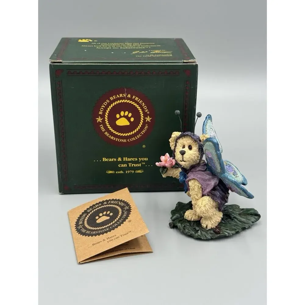Boyds Bear Flutter B. Bye Flights of Fancy Butterfly Resin Figurine 227750
